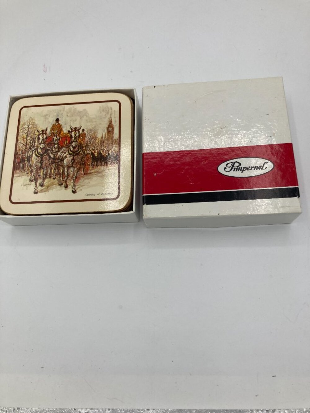 PIMPERNEL  COASTERS-- 6 MADE IN ENGLND